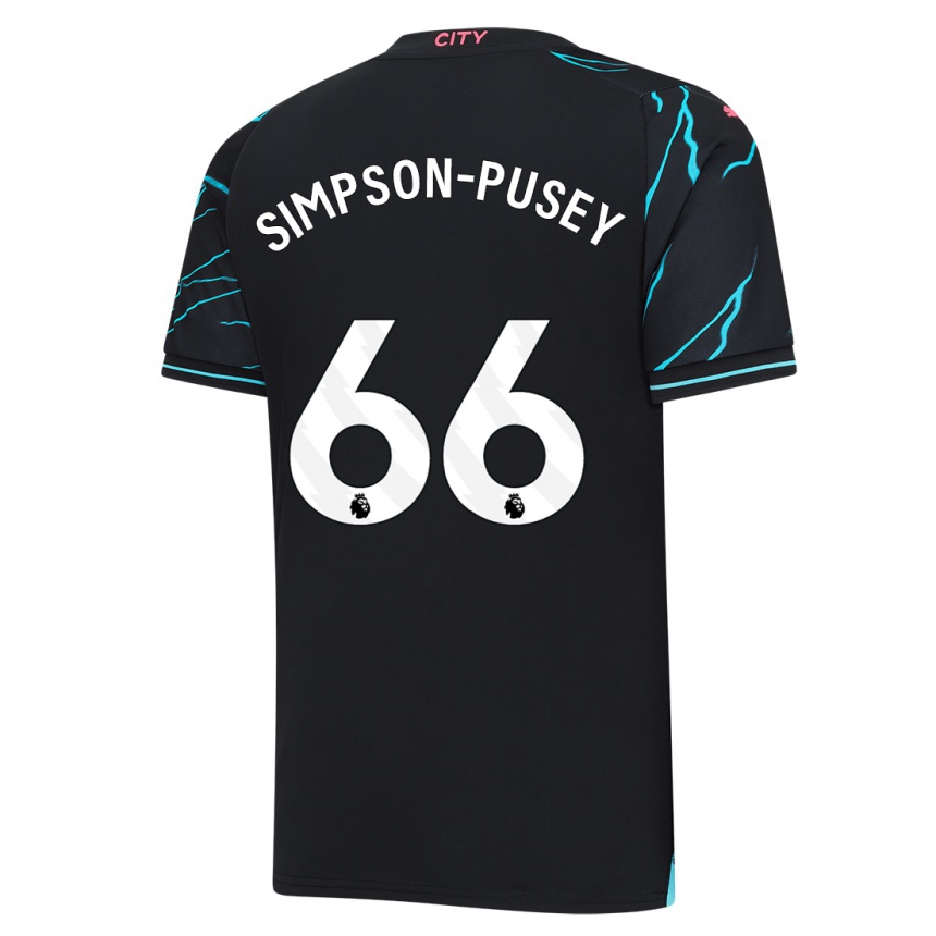 Men  Jahmai Simpson-Pusey #66 Dark Blue Third Jersey 2023/24 T-Shirt