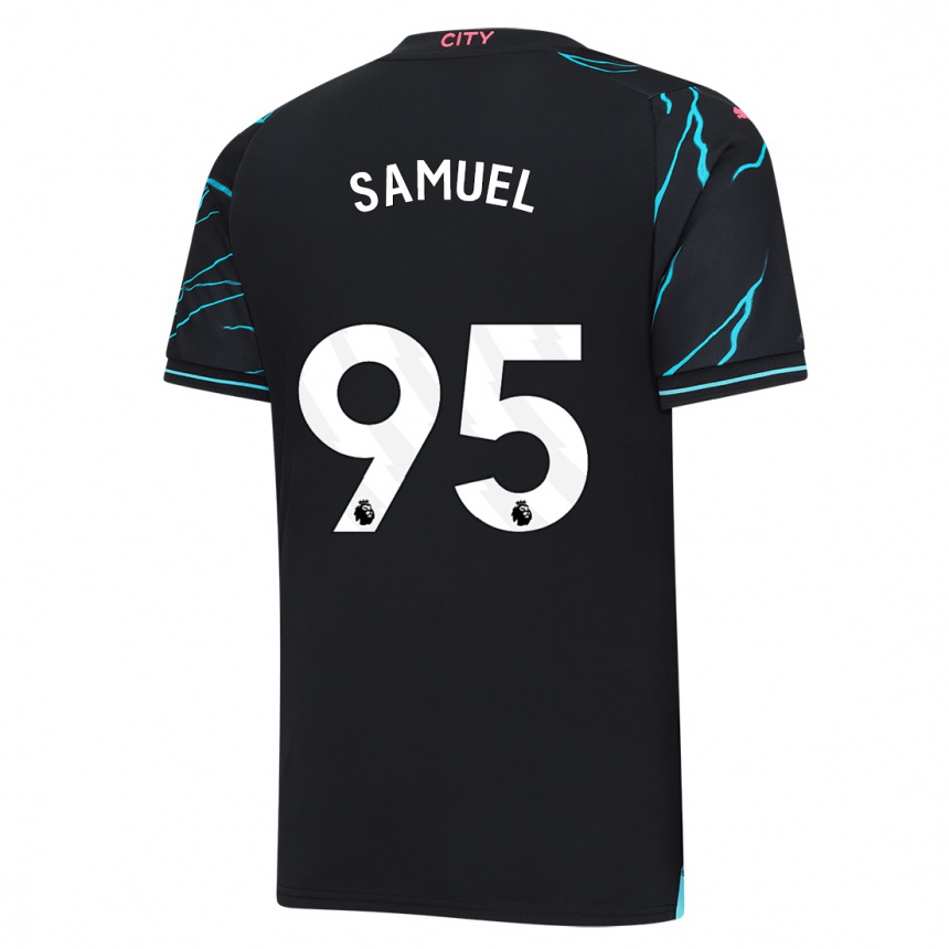 Men  Lakyle Samuel #95 Dark Blue Third Jersey 2023/24 T-Shirt