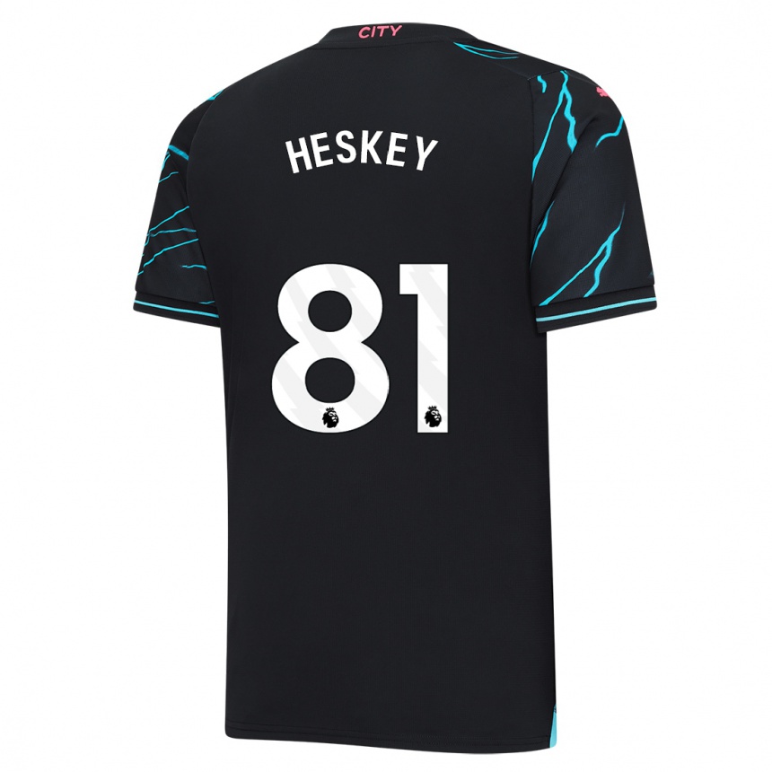 Men  Jaden Heskey #81 Dark Blue Third Jersey 2023/24 T-Shirt