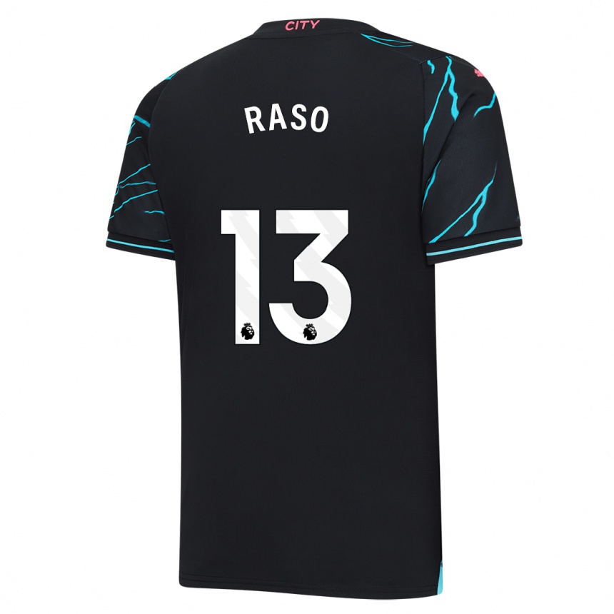 Men  Hayley Raso #13 Dark Blue Third Jersey 2023/24 T-Shirt