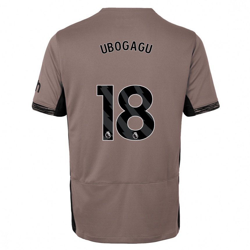Men  Chioma Ubogagu #18 Dark Beige Third Jersey 2023/24 T-Shirt