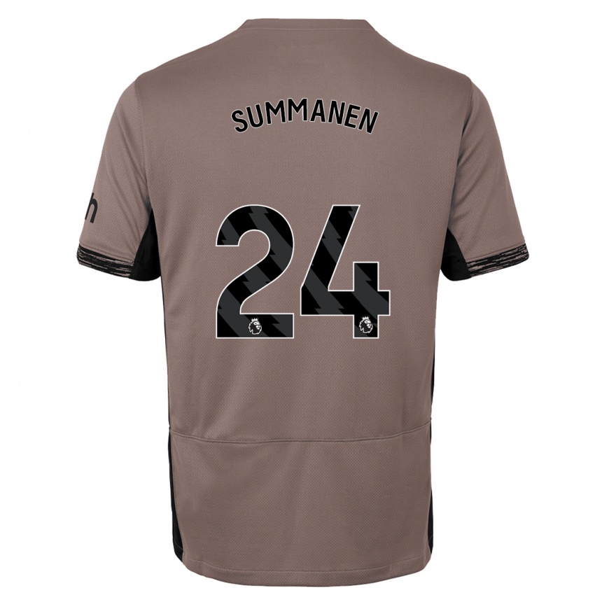 Men  Eveliina Summanen #24 Dark Beige Third Jersey 2023/24 T-Shirt