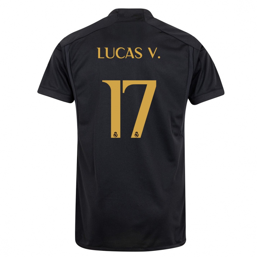 Men  Lucas Vazquez #17 Black Third Jersey 2023/24 T-Shirt