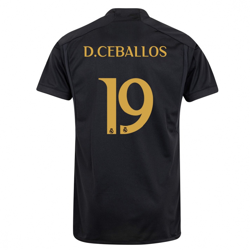Men  Dani Ceballos #19 Black Third Jersey 2023/24 T-Shirt