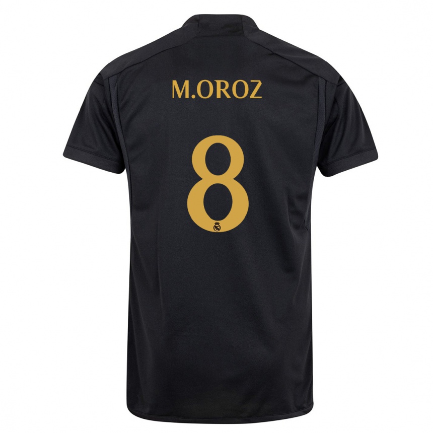 Men  Maite Oroz #8 Black Third Jersey 2023/24 T-Shirt