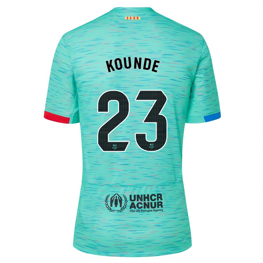 Men  Jules Kounde #23 Light Aqua Third Jersey 2023/24 T-Shirt