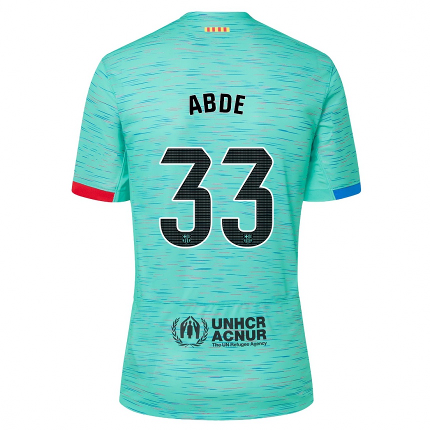 Men  Ez Abde #33 Light Aqua Third Jersey 2023/24 T-Shirt