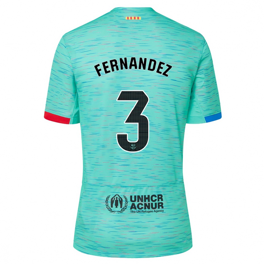 Men  Jana Fernandez #3 Light Aqua Third Jersey 2023/24 T-Shirt