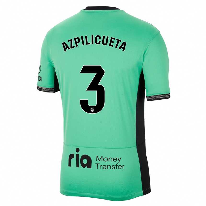 Men  César Azpilicueta #3 Spring Green Third Jersey 2023/24 T-Shirt