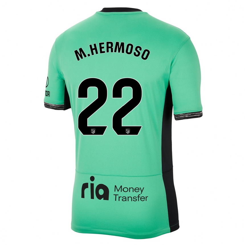 Men  Mario Hermoso #22 Spring Green Third Jersey 2023/24 T-Shirt