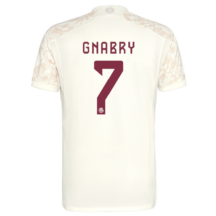 Men  Serge Gnabry #7 Off White Third Jersey 2023/24 T-Shirt