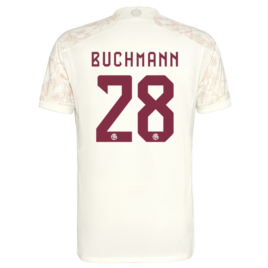 Men  Tarek Buchmann #28 Off White Third Jersey 2023/24 T-Shirt