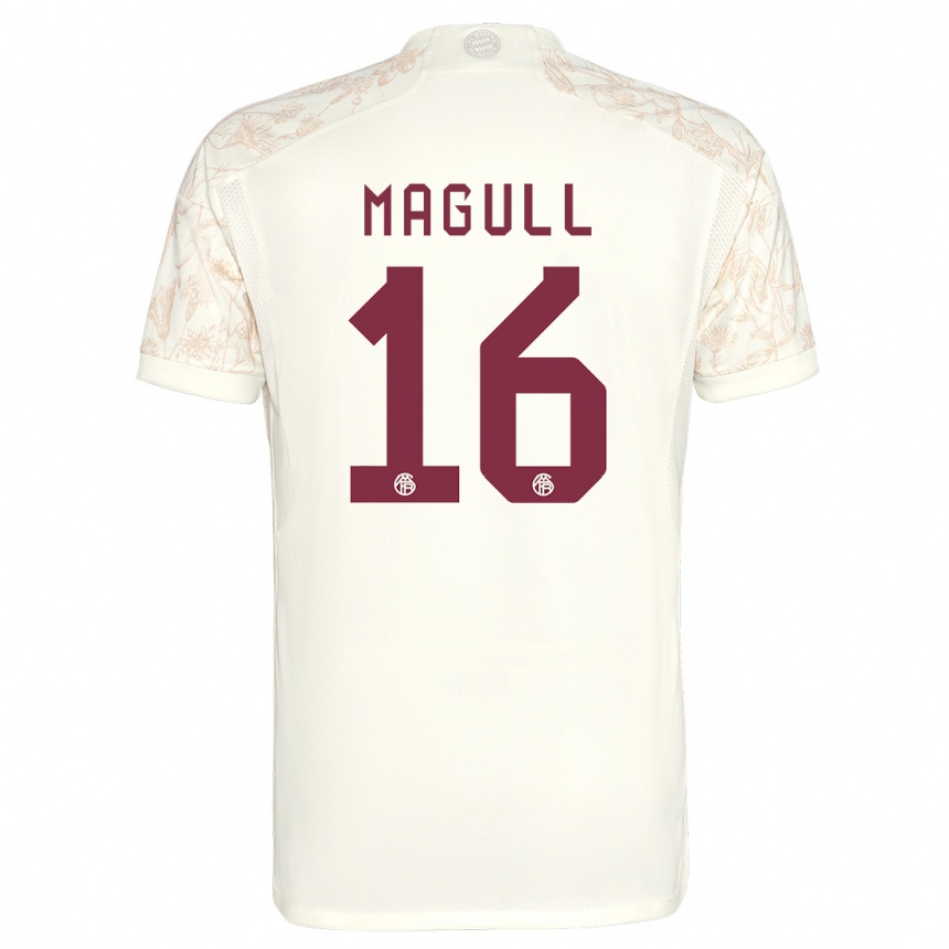 Men  Lina Magull #16 Off White Third Jersey 2023/24 T-Shirt