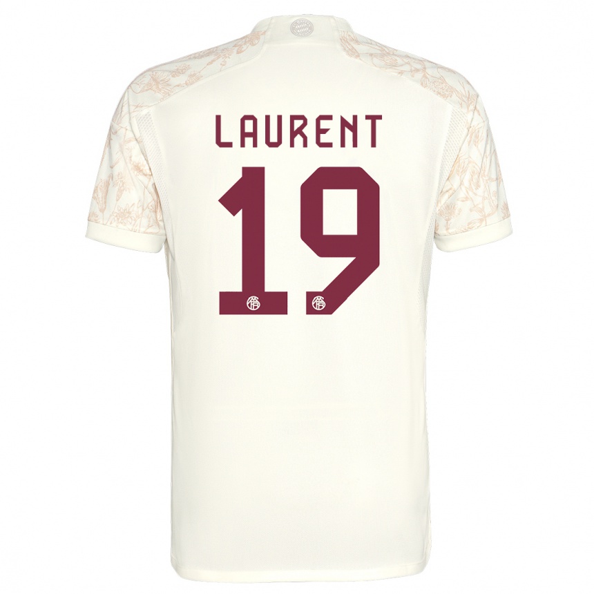 Men  Emelyne Laurent #19 Off White Third Jersey 2023/24 T-Shirt