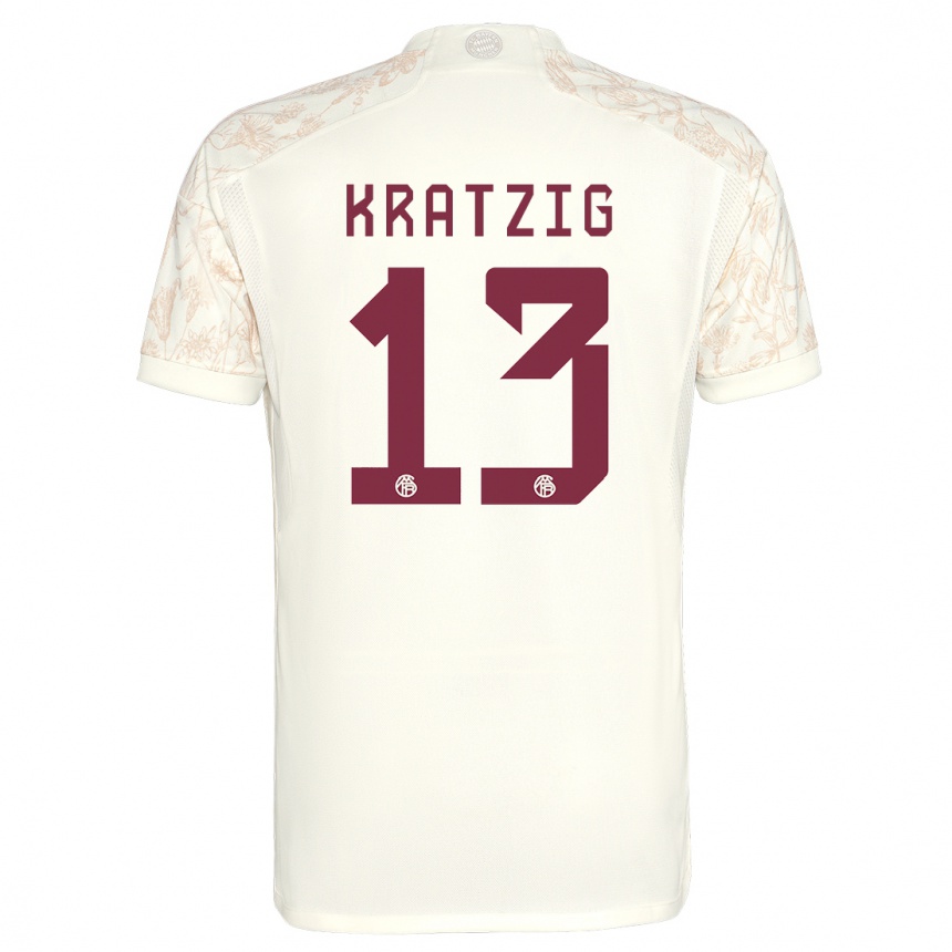 Men  Frans Kratzig #13 Off White Third Jersey 2023/24 T-Shirt