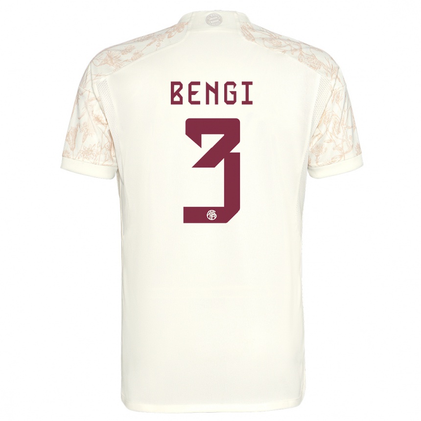 Men  Kaan Bengi #3 Off White Third Jersey 2023/24 T-Shirt