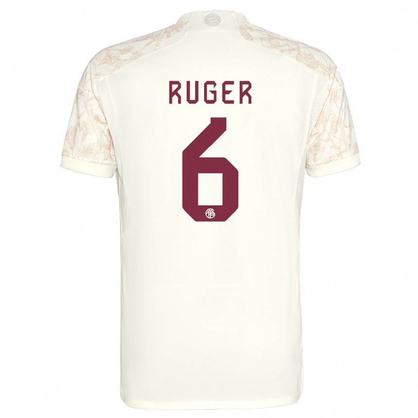 Men  Kurt Ruger #6 Off White Third Jersey 2023/24 T-Shirt