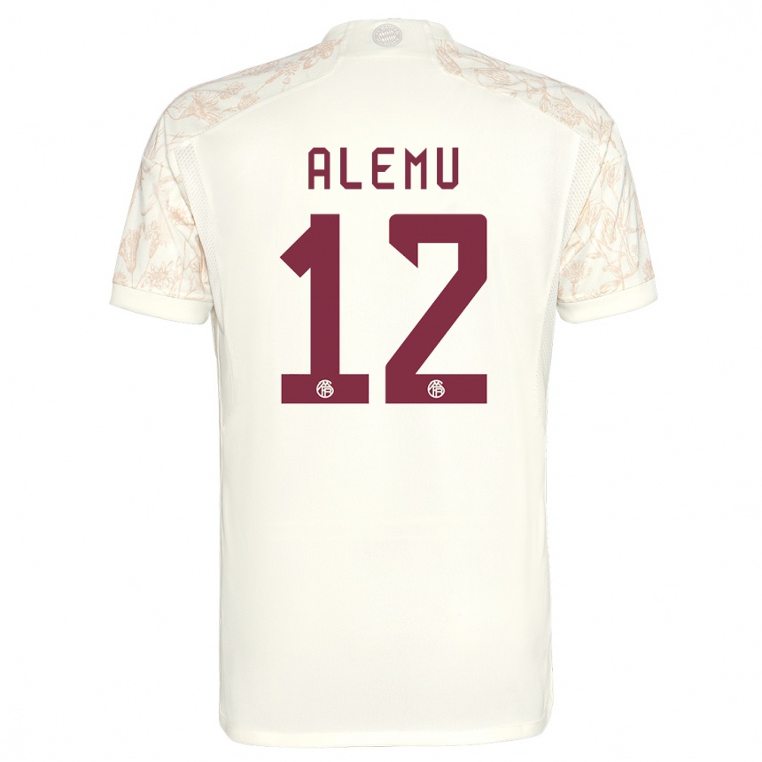 Men  Liul Alemu #12 Off White Third Jersey 2023/24 T-Shirt