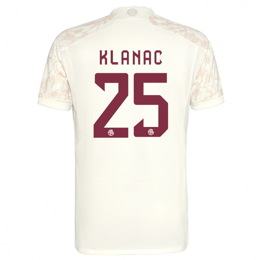 Men  Luka Klanac #25 Off White Third Jersey 2023/24 T-Shirt