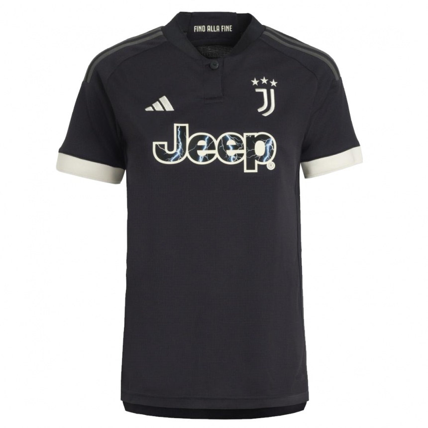 Men  Daniele Rugani #24 Black Third Jersey 2023/24 T-Shirt