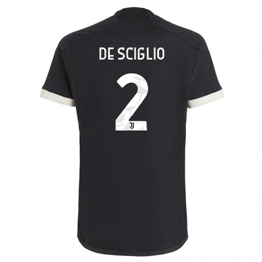 Men  Mattia De Sciglio #2 Black Third Jersey 2023/24 T-Shirt