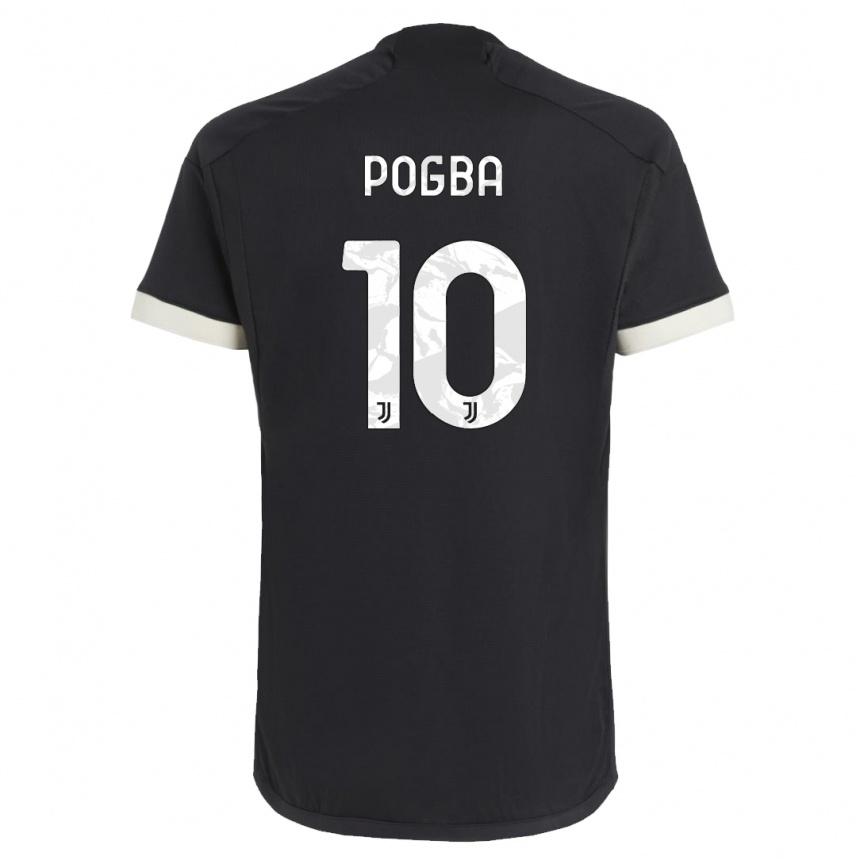 Men  Paul Pogba #10 Black Third Jersey 2023/24 T-Shirt