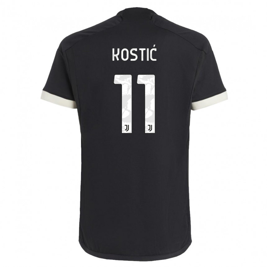 Men  Filip Kostic #11 Black Third Jersey 2023/24 T-Shirt