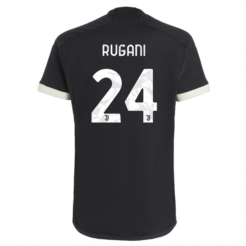 Men  Daniele Rugani #24 Black Third Jersey 2023/24 T-Shirt