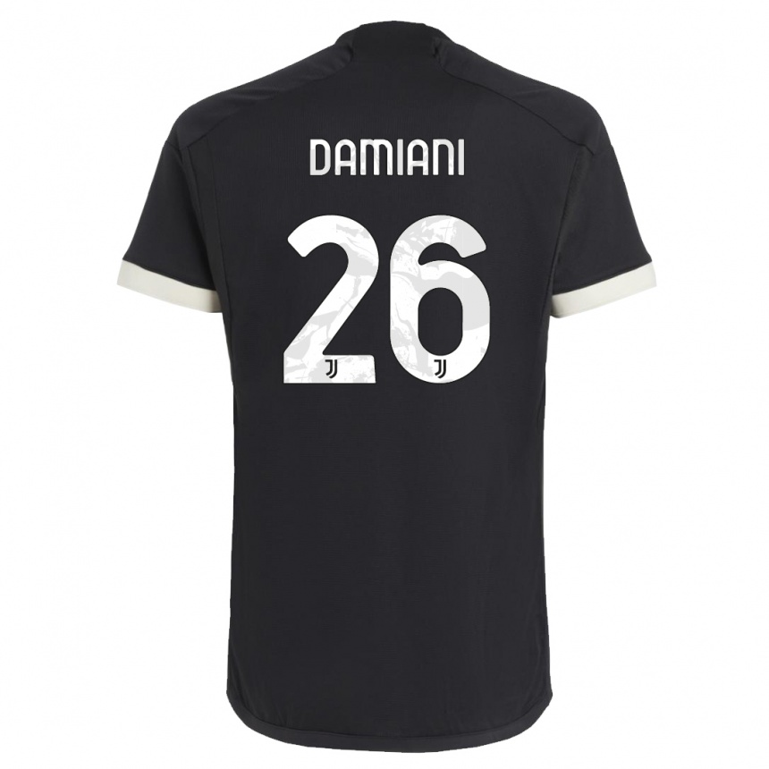 Men  Samuele Damiani #26 Black Third Jersey 2023/24 T-Shirt