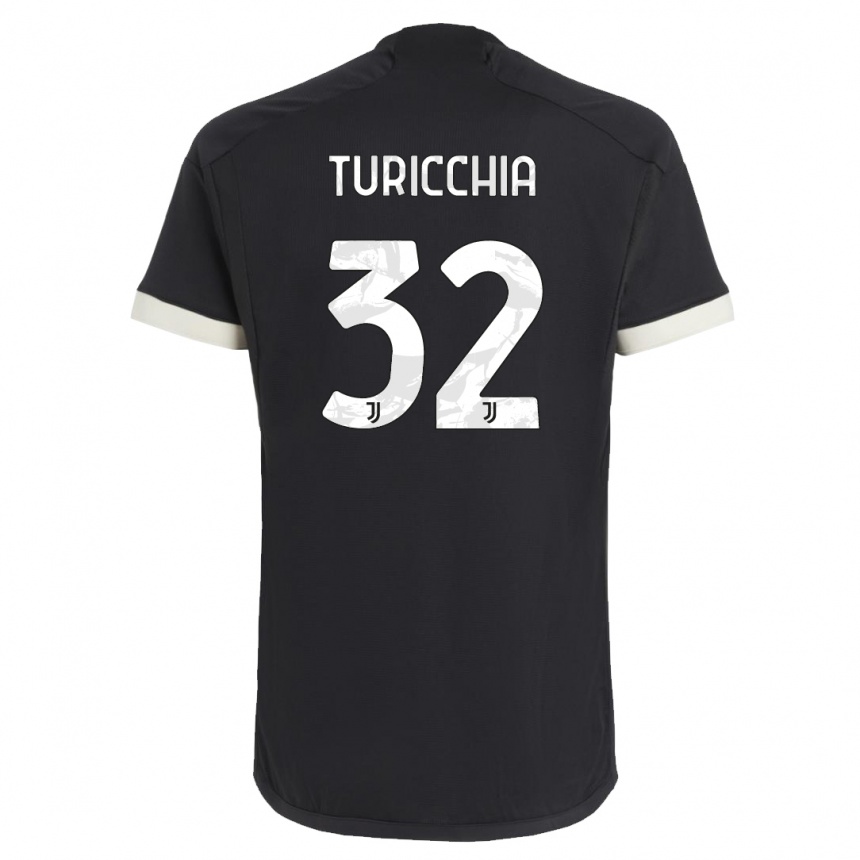 Men  Riccardo Turicchia #32 Black Third Jersey 2023/24 T-Shirt