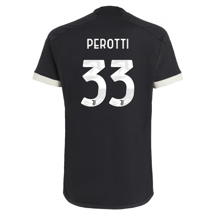 Men  Clemente Perotti #33 Black Third Jersey 2023/24 T-Shirt