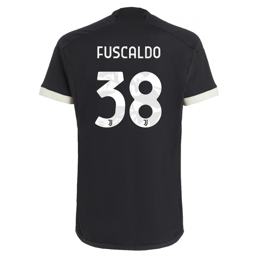 Men  Matteo Fuscaldo #38 Black Third Jersey 2023/24 T-Shirt