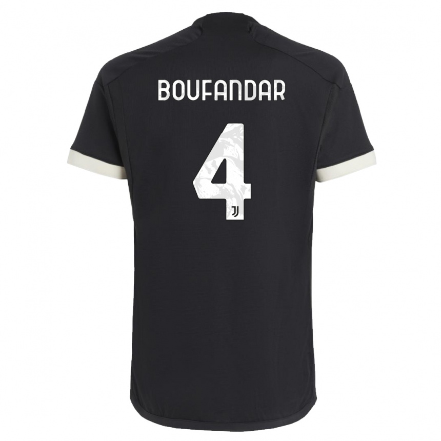 Men  Adam Boufandar #4 Black Third Jersey 2023/24 T-Shirt