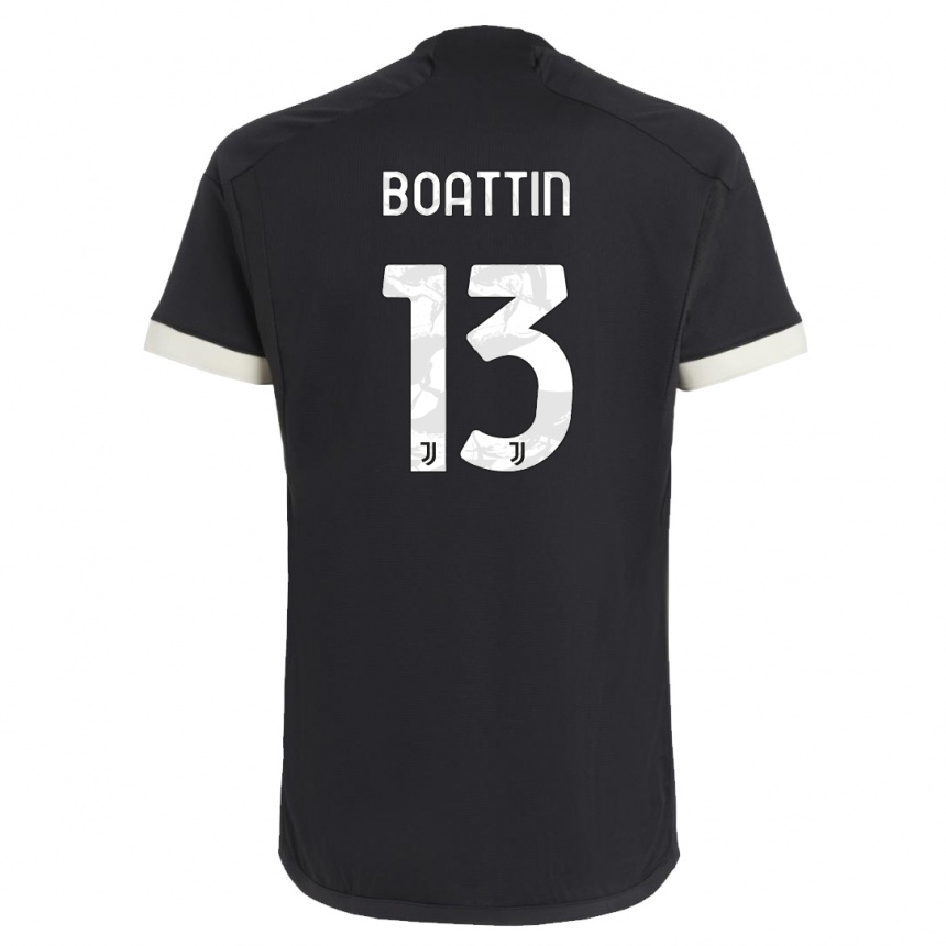 Men  Lisa Boattin #13 Black Third Jersey 2023/24 T-Shirt