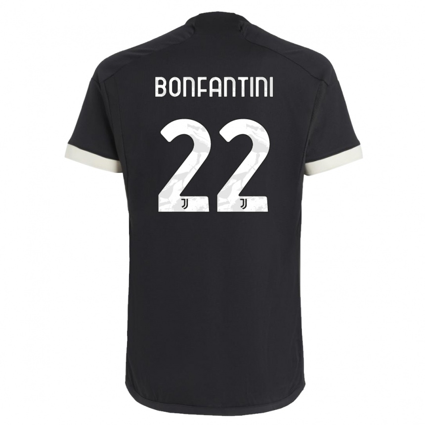 Men  Agnese Bonfantini #22 Black Third Jersey 2023/24 T-Shirt