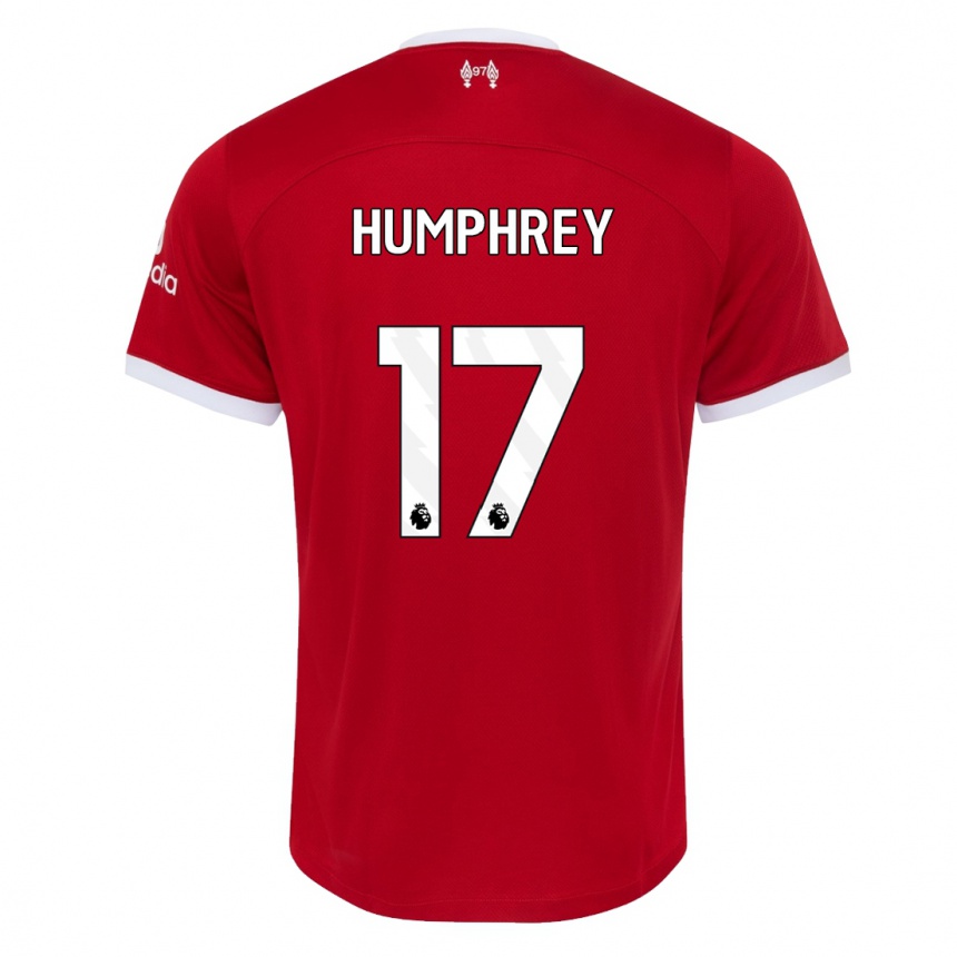 Women  Carla Humphrey #17 Red Home Jersey 2023/24 T-Shirt