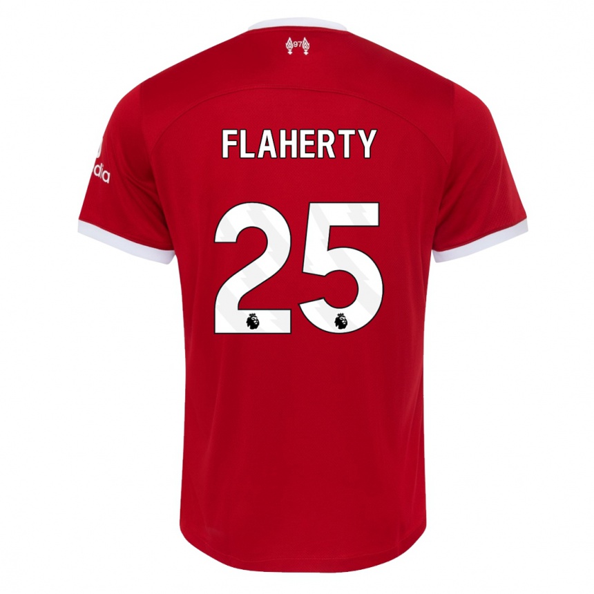 Women  Gilly Flaherty #25 Red Home Jersey 2023/24 T-Shirt