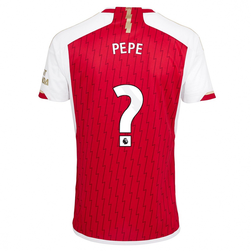 Women  Nicolas Pepe #0 Red Home Jersey 2023/24 T-Shirt