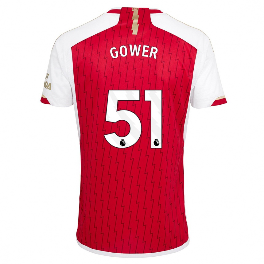 Women  Jimi Gower #51 Red Home Jersey 2023/24 T-Shirt