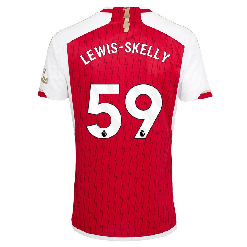 Women  Myles Lewis-Skelly #59 Red Home Jersey 2023/24 T-Shirt