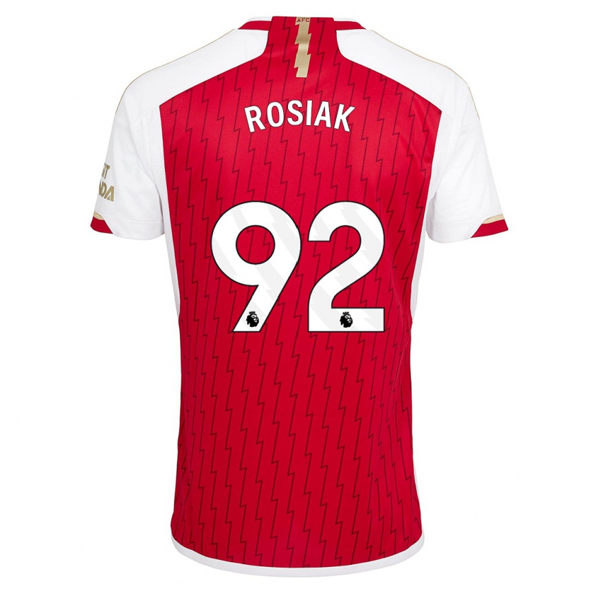 Women  Michal Rosiak #92 Red Home Jersey 2023/24 T-Shirt