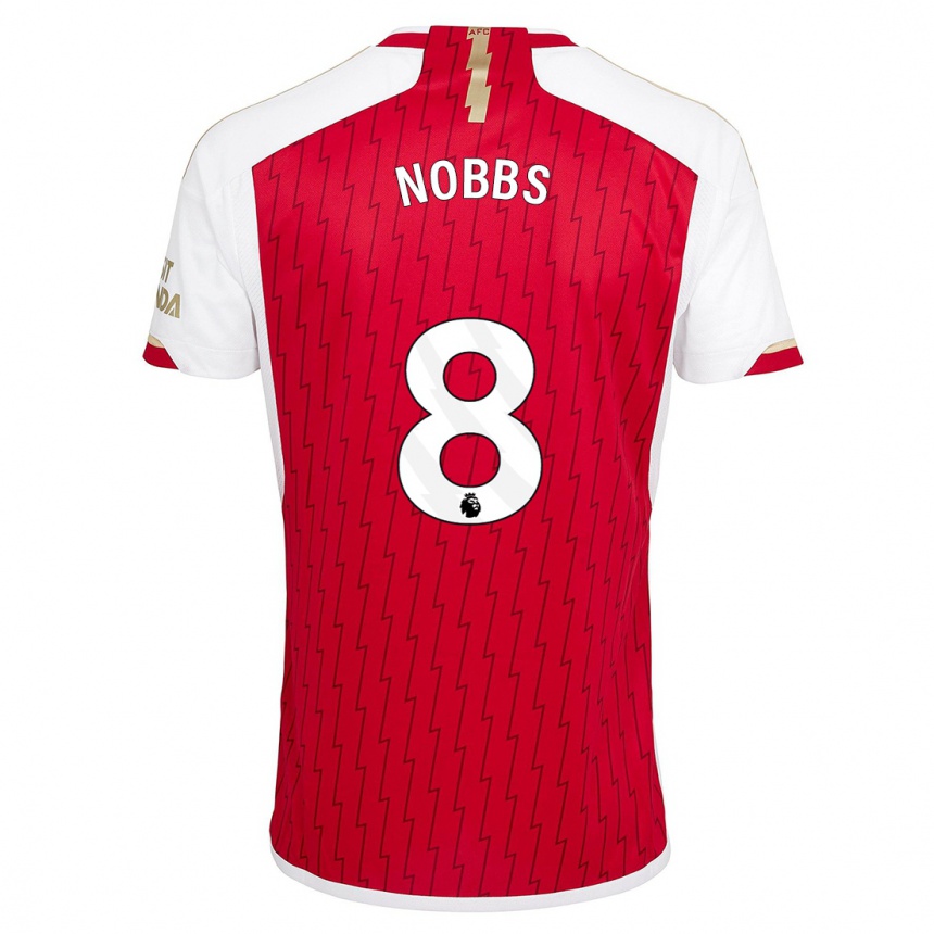 Women  Nobbs #8 Red Home Jersey 2023/24 T-Shirt