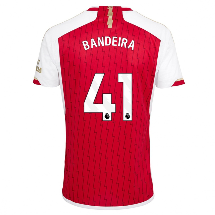 Women  Mauro Bandeira #41 Red Home Jersey 2023/24 T-Shirt