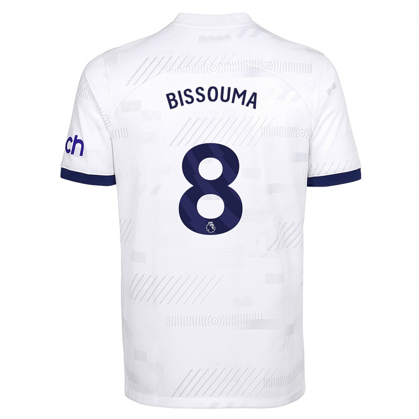 Women  Yves Bissouma #8 White Home Jersey 2023/24 T-Shirt