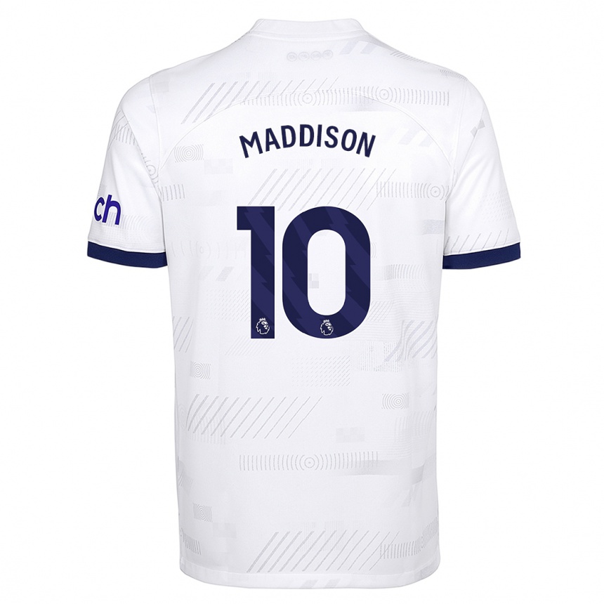 Women  James Maddison #10 White Home Jersey 2023/24 T-Shirt