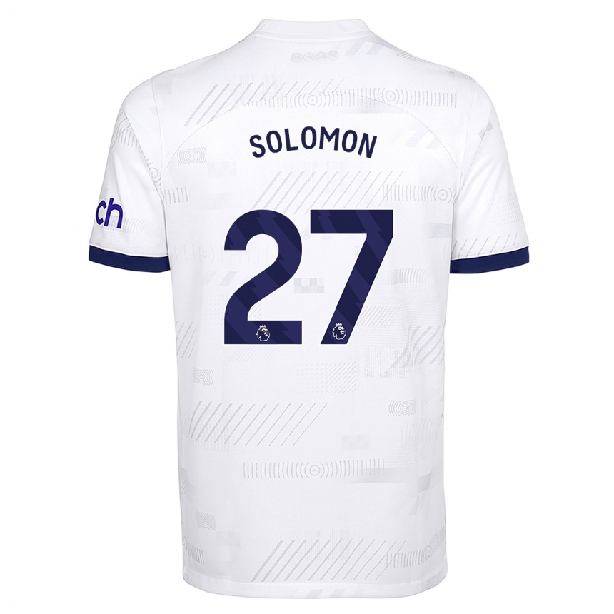 Women  Manor Solomon #27 White Home Jersey 2023/24 T-Shirt