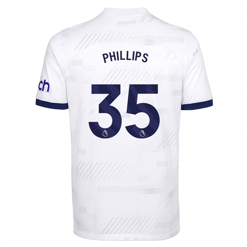 Women  Ashley Phillips #35 White Home Jersey 2023/24 T-Shirt