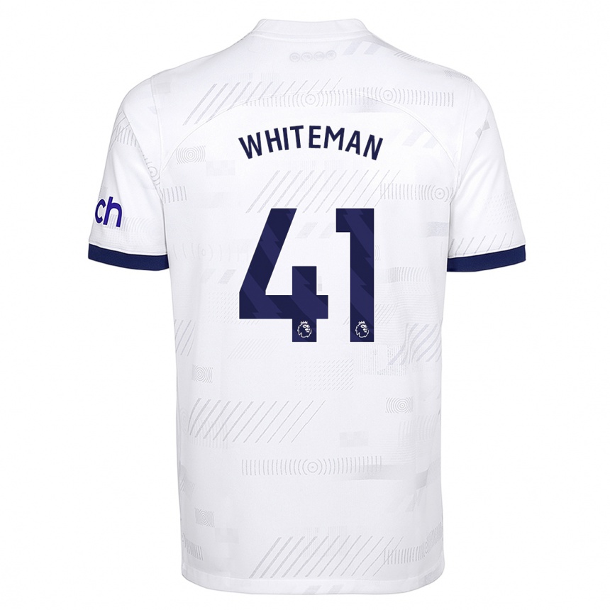 Women  Alfie Whiteman #41 White Home Jersey 2023/24 T-Shirt