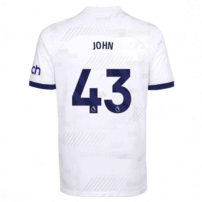 Women  Nile John #43 White Home Jersey 2023/24 T-Shirt