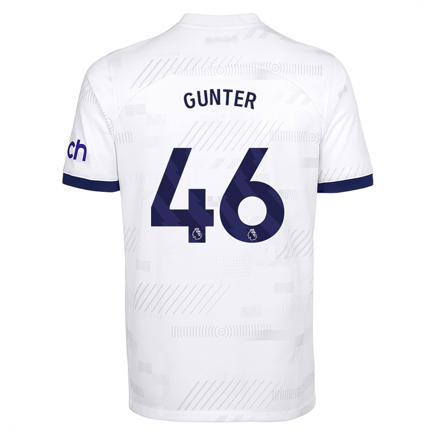 Women  Luca Gunter #46 White Home Jersey 2023/24 T-Shirt